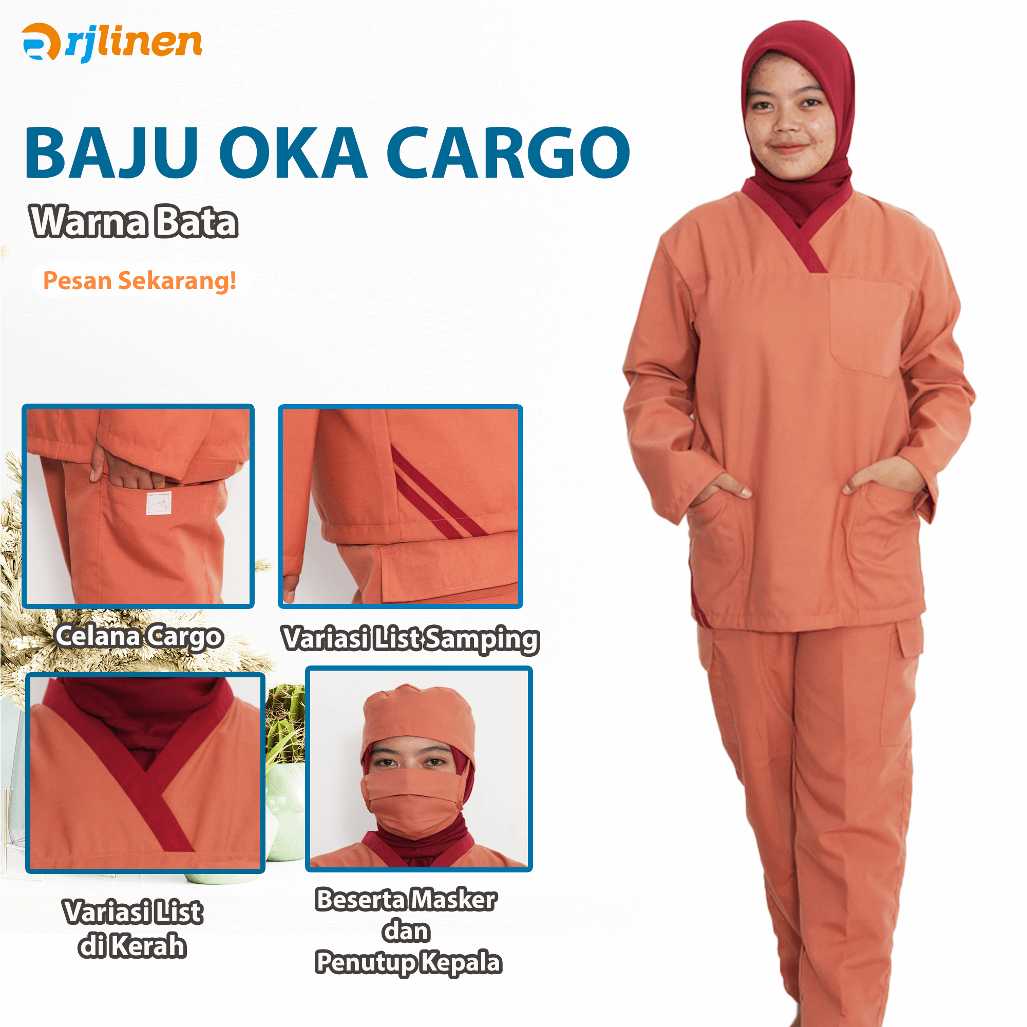 Baju Oka Cargo Warna Bata