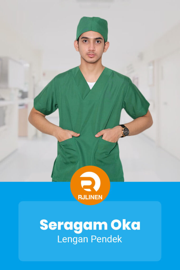 seragam-medis-oka-hijau-lengan-pendek
